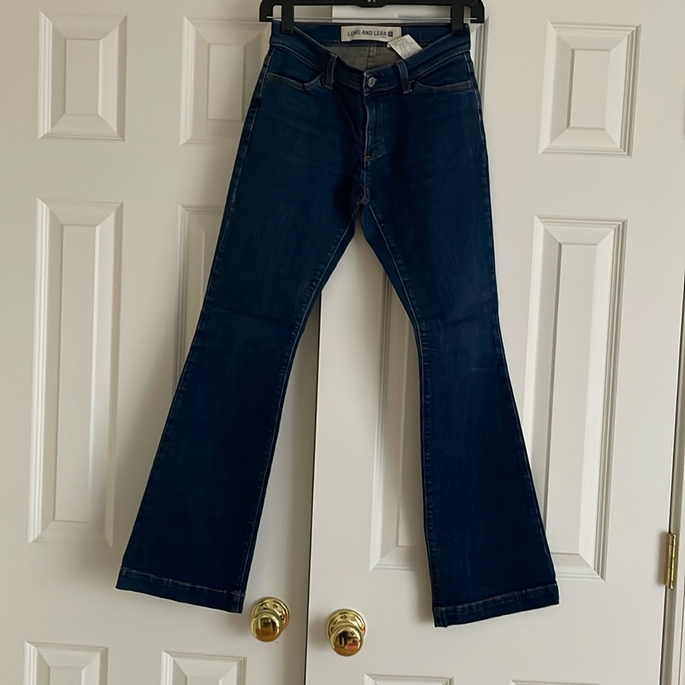 Gap, long & lean flare Jean, dark denim